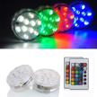 submersible led lights w/remote - rgb multicolor waterproof light for aquarium, pond, pool party decoration logo