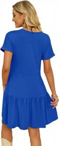 img 2 attached to Women'S Summer Short Sleeve T Shirt Dress Casual Loose Swing Dress With Pocket - YIBOCK