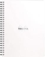 a5+ rhodia 193421c white notebook: soft cover, 160 detachable pages, 80 g/m clairefontaine paper - full bound spiral notebook logo