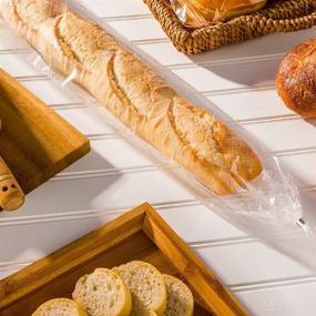 img 2 attached to 🥖 Bag Tek 28 Inch x 6 Inch Bread Bags, 250 With Wicket Dispenser Bread Loaf Bags - Micro Perforated, Freezer Safe, Clear Plastic Baguette Bags, Disposable - Ideal for Restaurants