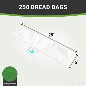 img 1 attached to 🥖 Bag Tek 28 Inch x 6 Inch Bread Bags, 250 With Wicket Dispenser Bread Loaf Bags - Micro Perforated, Freezer Safe, Clear Plastic Baguette Bags, Disposable - Ideal for Restaurants