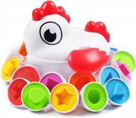 🥚 doloowee easter eggs toddler toys: educational chicken egg shape sorter for montessori baby, 12-18 months sensory toys | sorting and matching eggs | gift for girls & boys 1, 2, 3+ logo