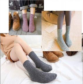 img 2 attached to Insulated Merino Wool Socks For Women - 6 Pairs Of Thermal Winter Boot Socks For Heavy Duty Cold Weather, Size 9-11