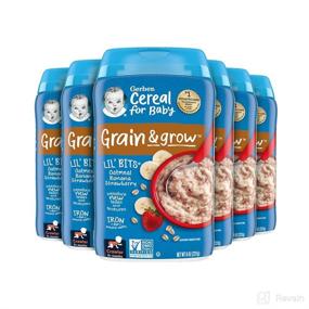 img 4 attached to Nutritious Gerber Lil' Bits Oatmeal Banana Strawberry Baby Cereal - Pack of 6 (8 oz) for your little one's healthy diet