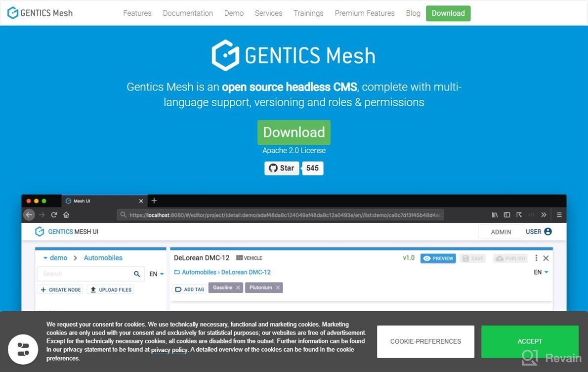 img 1 attached to Gentics Mesh review by Paul Lewis