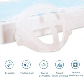 img 1 attached to 10 Пачка держателей для масок Dolike 3D с внутренней поддержкой и защитой от помады - многоразовых и комфортных для взрослых, обеспечивающих преграды для легкого дыхания.