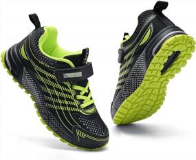 img 1 attached to Lightweight And Breathable Kids Tennis Shoes By UBFEN For Running, Gym, And Sports Activities