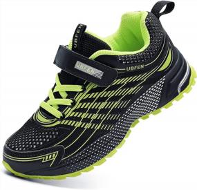 img 4 attached to Lightweight And Breathable Kids Tennis Shoes By UBFEN For Running, Gym, And Sports Activities