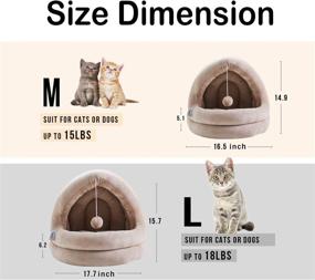 img 2 attached to WESTERN HOME WH Pet Tent Cave Bed for Cats Small Dogs, 2-in-1 Cat and Kitten Bed Hut with Removable and Washable Design, Indoor Outdoor Cozy Sleeping Space for Cats, Anti-Slip Bottom - Pet Supplies