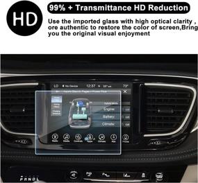 img 2 attached to 📱 Chrysler Pacifica Uconnect Display Navigation Screen Protector - 2016 2017 2018 Model - HD Clear Tempered Glass Shield, Scratch-Resistant, Ultra HD Extreme Clarity (8.4-Inch)