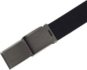 img 1 attached to 👔 Canvas Flip Top Brushed Silver Nickel Men's Belts - Stylish Accessories for Every Occasion