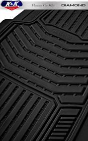 img 2 attached to KnK Diamond Car Mats: All-Weather Luxury Floor Mats for Cars, SUVs, Trucks - Durable, Odorless, and Premium Carpet Protectors - 4-Piece Set