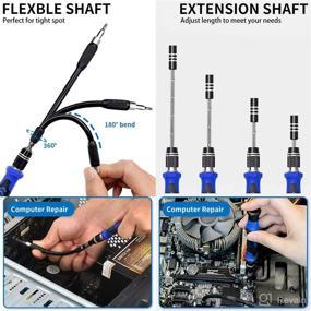 img 1 attached to ⚙️ Шестигранная отвертка EasyTime Precision - набор инструментов для компьютерного ремонта 146 в 1, включает 123 биты, набор магнитных электронных отверток совместим с ноутбуком, компьютером, MacBook, iPhone, PS4, Xbox, бытовой техникой.