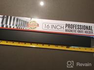 img 1 attached to 16-Inch Stainless Steel Magnetic Knife Strip For Wall Mounting - Powerful Knife Holder And Organizer For Secure Knife Storage And Display In Kitchen - Multipurpose Bar For Hanging Knives (Black) review by Johnathan Cash