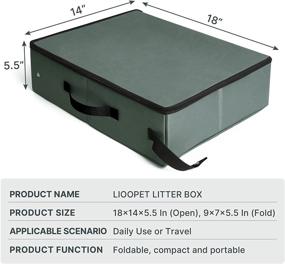 img 3 attached to 🐱 LIOOPET Collapsible Travel Litter Box with Leak-Proof Lid for Cats - Portable & Ideal for Hotel Stays, Road Trips - (18x14x5.5 Inches)