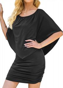 img 4 attached to Women'S Off The Shoulder Ruffle Bodycon Mini Dress For Club Parties