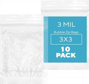 img 3 attached to Protective Bubble Pouch- 10 Pack, 3" X 3" Resealable Zip Bags, 3 Mil Thickness, Double-Sided Cushion Wrap Bags For Fragile Components Storage, Mailing & Shipping