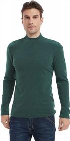 img 4 attached to Men'S Slim Fit Super Soft Mock Turtleneck Tee Shirt By Soojun