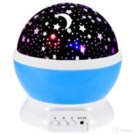 🌙 snowcinda toys: moon star projector light for 2-8 year old boys - 360 degree rotation, 8 color changing night light - best gifts for 4-6 year old boys (blue) логотип