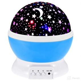 img 4 attached to 🌙 SnowCinda Toys: Moon Star Projector Light for 2-8 Year Old Boys - 360 Degree Rotation, 8 Color Changing Night Light - Best Gifts for 4-6 Year Old Boys (Blue)