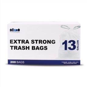 img 4 attached to Plasticplace 13 Gallon Drawstring Garbage Bags │ 1.2 Mil Thickness │ White Can Liners │ 24''X27'' (Pack Of 200) (D13123WH)