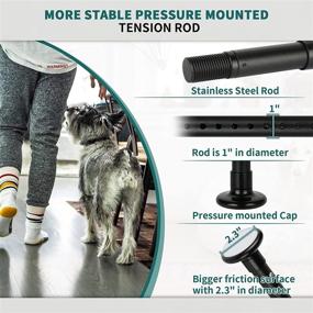 img 3 attached to 🐾 NWK Adjustable Pressure Mount Temporary Pet Gate for Dogs - Fits Openings from 31’’ to 43’’, with 32.5’’ Height Coverage - Ideal for Stairs, Hallways, Bedrooms