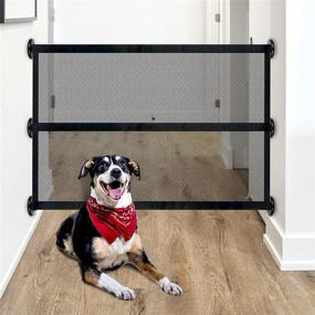 img 4 attached to 🐾 NWK Adjustable Pressure Mount Temporary Pet Gate for Dogs - Fits Openings from 31’’ to 43’’, with 32.5’’ Height Coverage - Ideal for Stairs, Hallways, Bedrooms