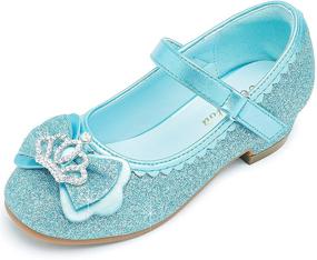 img 4 attached to ✨ Glitter Princess Ballerina Iridescent Girls' Shoes - Walofou Flats