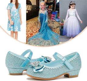 img 1 attached to ✨ Glitter Princess Ballerina Iridescent Girls' Shoes - Walofou Flats