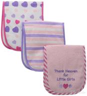 ❤️ luvable friends baby burp cloths, pink heart design, 3-pack - limited stock offer logo