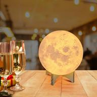 experience the magic of oxyled moon lamp: 16 colors, 3d print, remote & touch control, perfect gift for all occasions logo