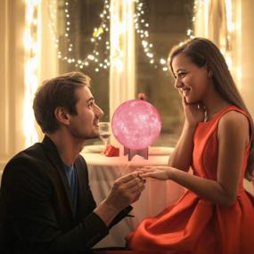 img 2 attached to Experience The Magic Of OxyLED Moon Lamp: 16 Colors, 3D Print, Remote & Touch Control, Perfect Gift For All Occasions