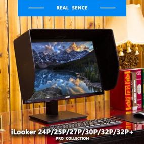 img 1 attached to 🖥️ ILooker 24P Monitor Sunshade: Enhancing Viewsonic 550 and 565Mm ‎EU24P Visual Experience