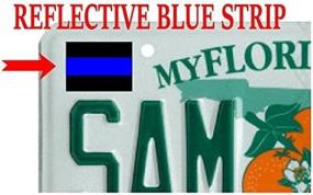 img 3 attached to 🚓 6 Pack Thin Blue Line Vinyl Decal License Tag Sticker (F15) for Metal, Car, Truck, Motorcycle, Trailer - Waterproof, Reflective, Easy Application - Support Law Enforcement and Cops | CustomDecal US