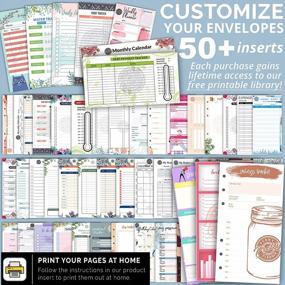 img 1 attached to Budgeting Made Easy With 12 Durable Laminated Cash Envelopes, Budget Sheets, And Stickers - Tabbed Cash Envelope System For Effective Money Management In Cash Envelope Wallet Budget Planner