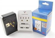 2-outlet wall tap w/dual usb ports - 90 joules surge protection by cablesonline (ip-p22ac) logo