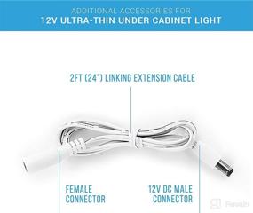 img 3 attached to 💡 Parmida LED Ultra-Thin Under Cabinet Light - Including 2FT Linking Cable - (1 Pack)