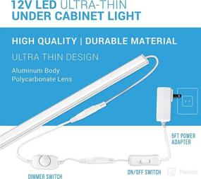 img 1 attached to 💡 Parmida LED Ultra-Thin Under Cabinet Light - Including 2FT Linking Cable - (1 Pack)