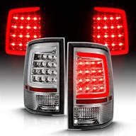 🚗 amerilite led tube chrome replacement tail light assembly pair for 2009-2022 dodge ram 1500 / 10-22 ram 2500 3500 pickup - c-type, passenger and driver side логотип