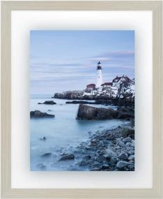 img 4 attached to Light Wood Floating Frame For Photos Up To 11X14 With Polished Glass By Americanflat - Display Any Size Picture With Style