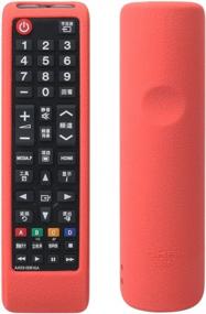 img 3 attached to Samsung TV Remote Case SIKAI Shockproof Silicone Cover For Samsung BN59-01301A BN59-01199F BN59-01042A AA59-00741A Remote Skin-Friendly Washable Anti-Lost With Remote Loop (Red)