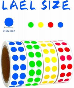 img 3 attached to Get Organized With PARLAIM Color Coding Stickers - 1/4" Circle Dot Labels In 4 Colors, 4000PCS For School Or Office Use
