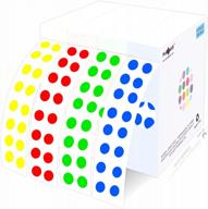 get organized with parlaim color coding stickers - 1/4" circle dot labels in 4 colors, 4000pcs for school or office use logo