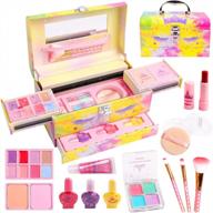unicorn little girls makeup kit - real washable makeup, powder, and lipsticks for kids toddlers, perfect for princess birthday and christmas gifts logo