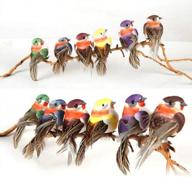 12pcs artificial foam mini sparrow ornaments with metal clip for diy craft wedding decoration party accessories 9cm/3.54inch logo