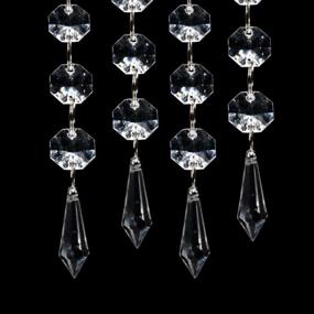 img 4 attached to 💎 Enhance Your Event with XCSOURCE 30PCS Acrylic Crystal Clear Garland Hanging Bead Curtain - Perfect for Weddings, Clubs, and Parties (Model WV220)
