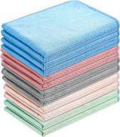 🧼 11pcs 11.8''x15.7'' fish scale cloth microfiber cleaning rags nano towels, reusable lint free kitchen cloths for car glass window mirrors screen - multi-purpose fish-scale cleaning logo