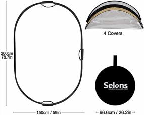 img 2 attached to Large 59 X 78 Inch Selens Oval Reflector With Convenient Handle For Professional Studio And Outdoor Photography Lighting, 5-In-1 Multi-Functional Reflective Surface