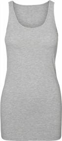 img 1 attached to 3 Pack Women'S Cotton Camisoles: Extra Long Layering Tank Tops For Sleeveless Style