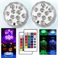 color changing led submersible tea lights for spa, garden, fish tank and more - pack of 2 logo